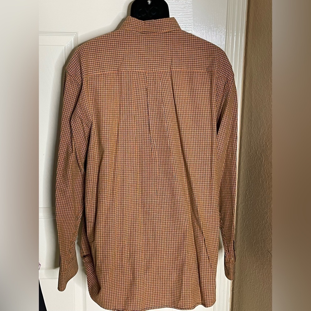 Vintage Abercrombie &Fitch Orange Check L shirt - Picture 4 of 9